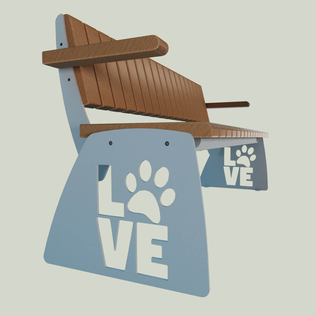 Скамейка: Love, вар. 5